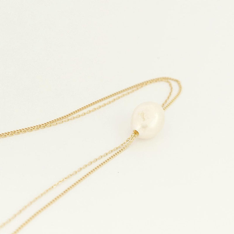 Layered Necklace with Pearl