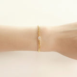 Zirconia Silver 925 gold bracelet