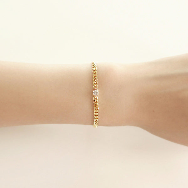 Zirconia Silver 925 gold bracelet